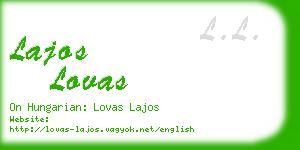 lajos lovas business card